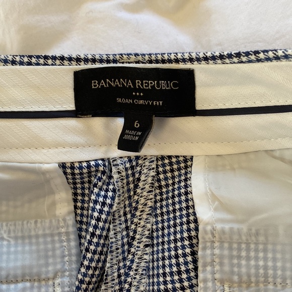 Banana Republic Factory gingham print Sloan curvy fit pants size 6 - Picture 3 of 4